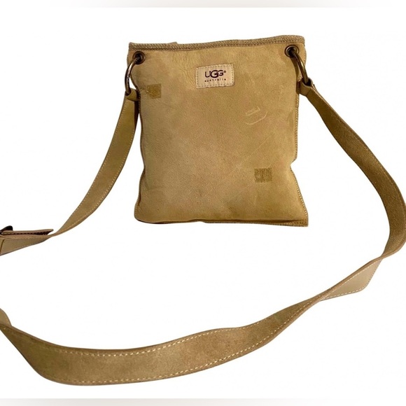 UGG Australia shearing crossbody Tan Suede Crossbody Bag - Picture 1 of 9